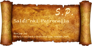 Salánki Petronella névjegykártya
